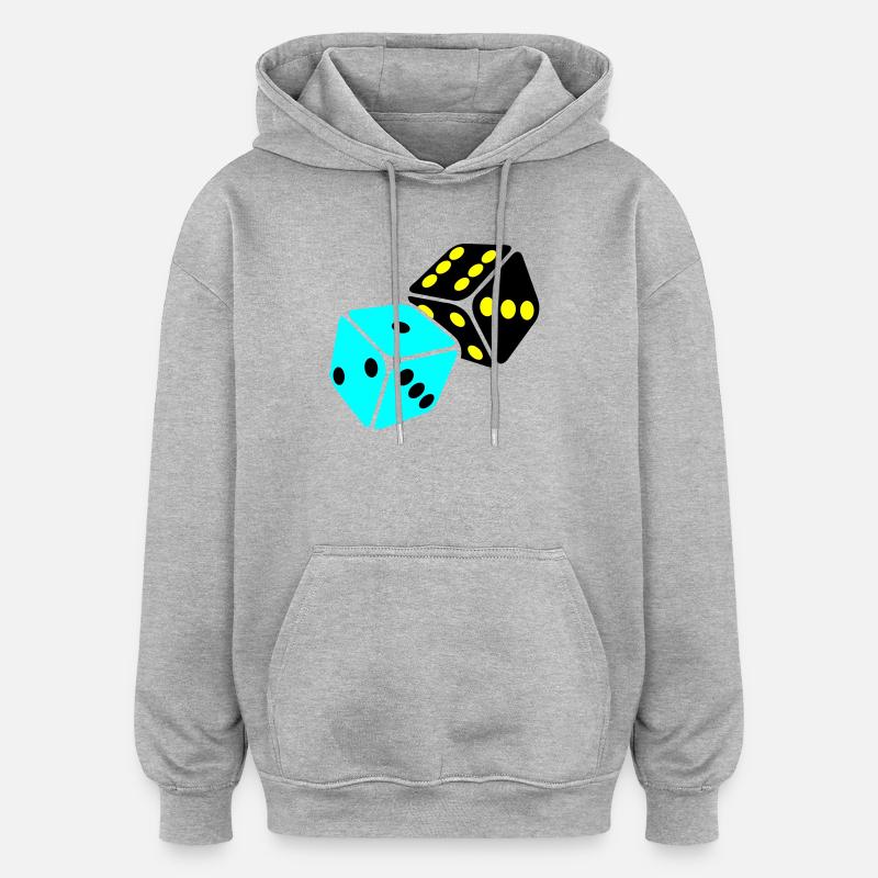 Neon Cube Playroom - Oversized Unisex Hoodie - heather grey