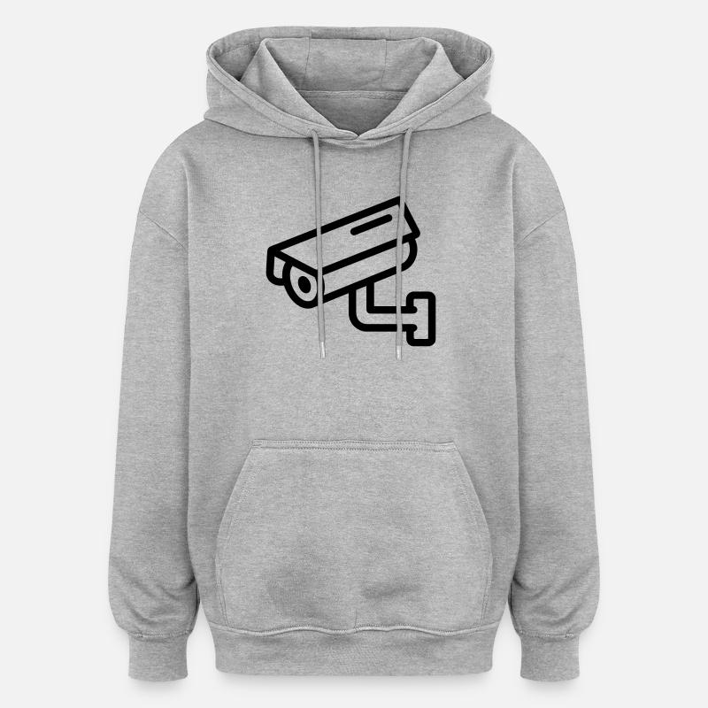 Surveillance camera - Oversized Unisex Hoodie - heather grey