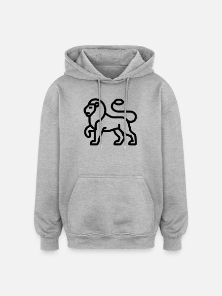 chimere - Sweat à capuche oversize unisexe - gris chiné