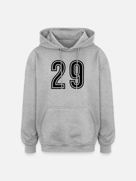 29 Number Symbol - Oversized Unisex Hoodie - heather grey