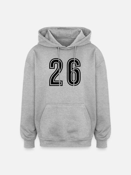 26 Number symbol - Oversized Unisex Hoodie - heather grey
