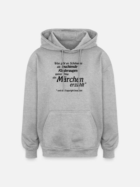 Märchen Copyright - Oversized Unisex Hoodie - Grau meliert