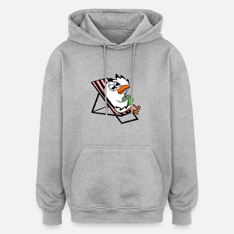 Gull - Oversized Unisex Hoodie - heather grey