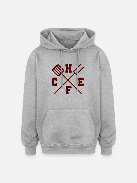 Chef / Chef Cook: Chef - Oversized Unisex Hoodie - heather grey