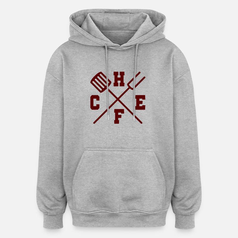 Chef / Chef Cook: Chef - Oversized Unisex Hoodie - heather grey