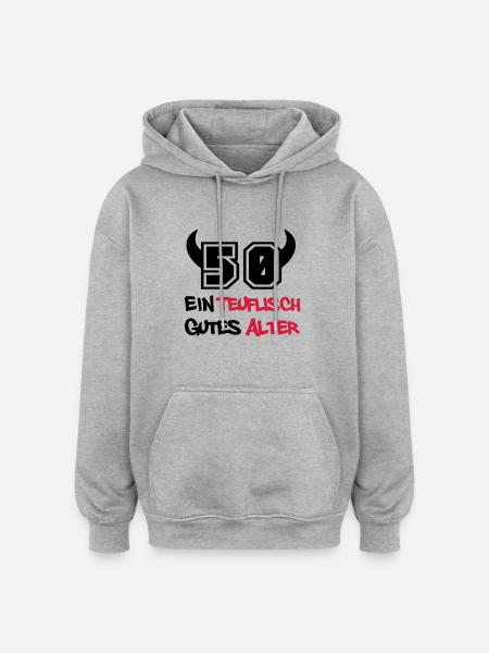 teuflische_50 - Oversized Unisex Hoodie - heather grey