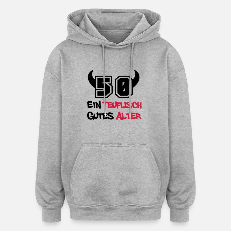 teuflische_50 - Oversized Unisex Hoodie - heather grey
