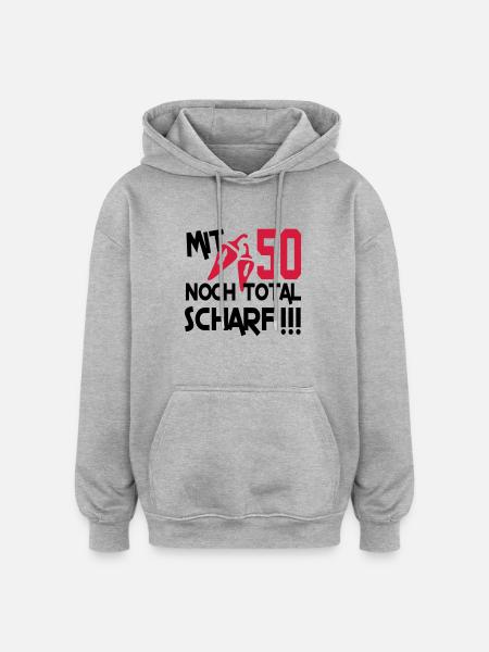 total_scharf_50 - Oversized Unisex Hoodie - heather grey
