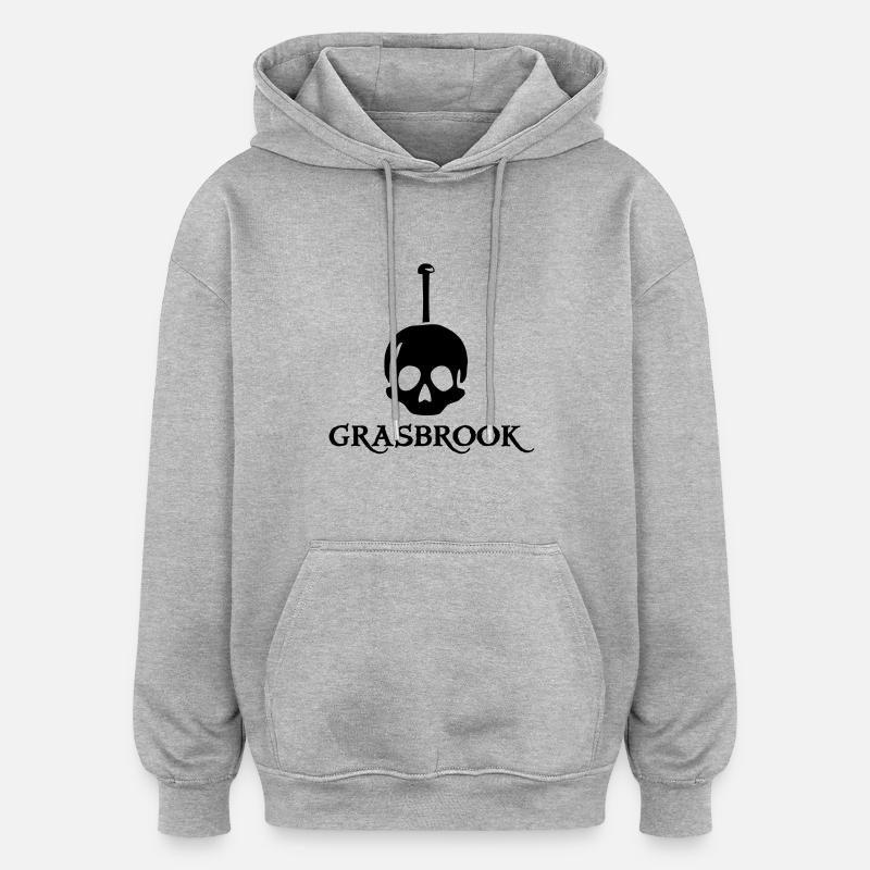 ~ ~ Grasbrookhafen - Sweat à capuche oversize unisexe - gris chiné