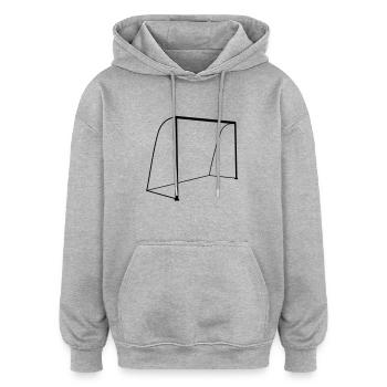 Ziel - Oversized Unisex Hoodie - Grau meliert - Vorne - Noah (186cm)