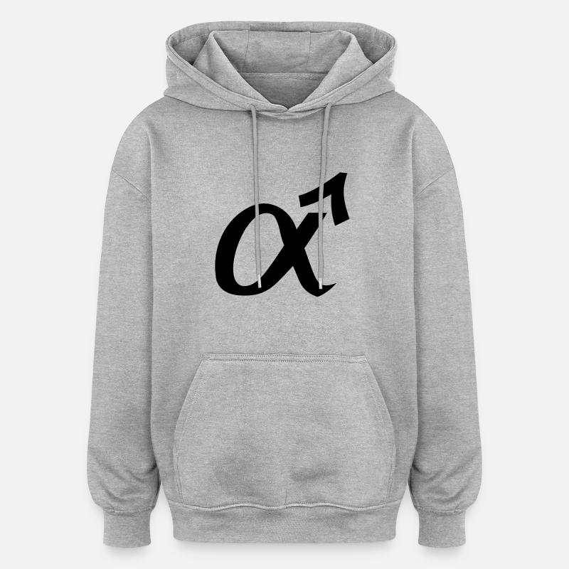 Alpha mâles 2 - Sweat à capuche oversize unisexe - gris chiné