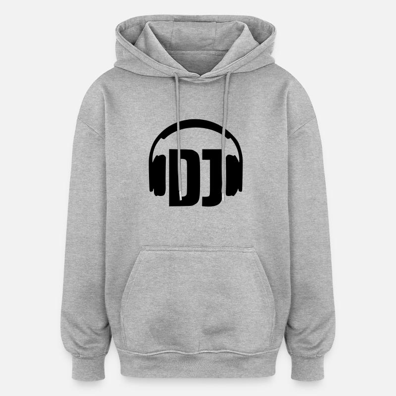 Casque - Sweat à capuche oversize unisexe - gris chiné