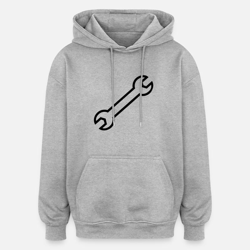 Screw wrench - Oversized Unisex Hoodie - heather grey