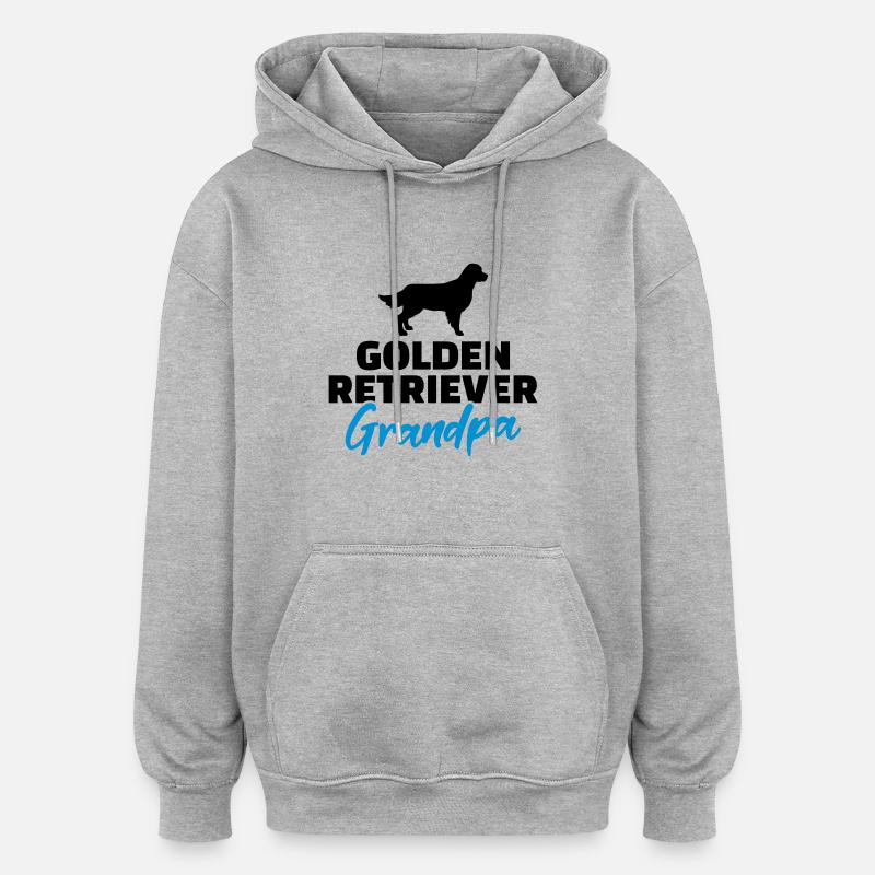 Golden Retriever - Sweat à capuche oversize unisexe - gris chiné
