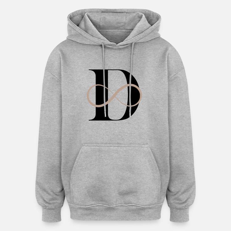 Buchstabe der Unendlichkeit - Oversized Unisex Hoodie - Grau meliert