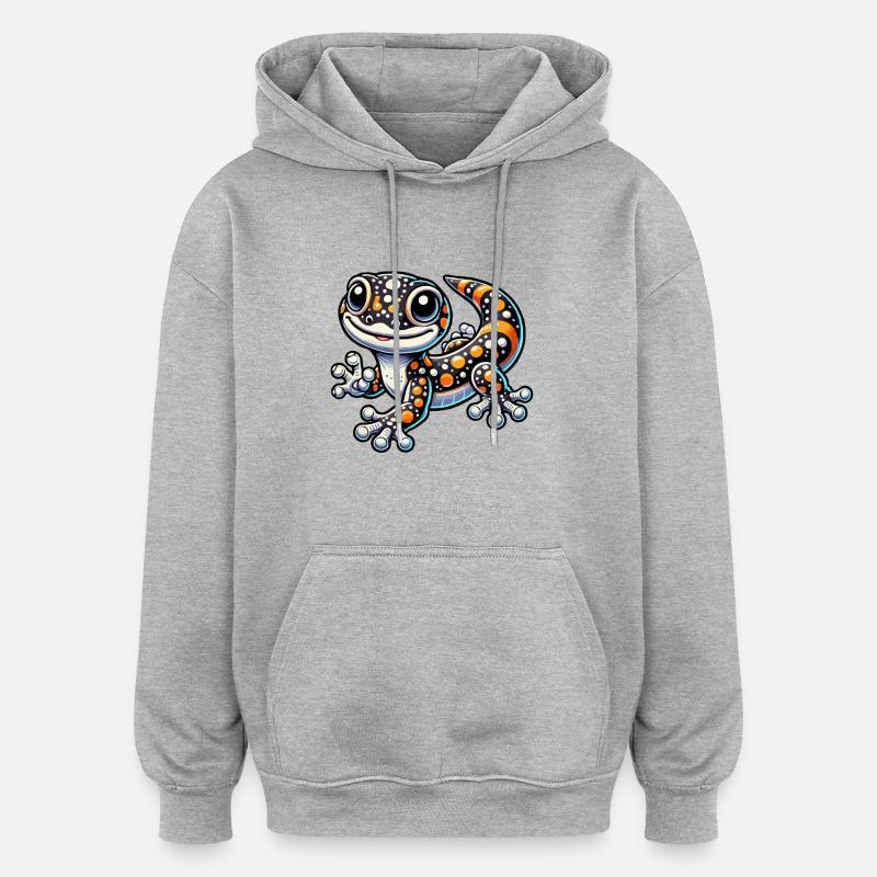 Bébé salamandre - Sweat à capuche oversize unisexe - gris chiné