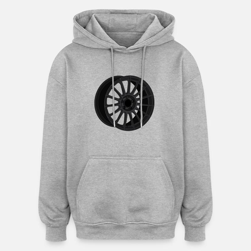 Bord - Sweat à capuche oversize unisexe - gris chiné