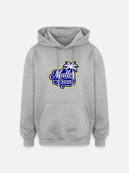 Malle 2025 Palm Tree - Oversized Unisex Hoodie - heather grey