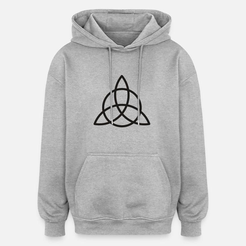 Noeud Celtique - Sweat à capuche oversize unisexe - gris chiné