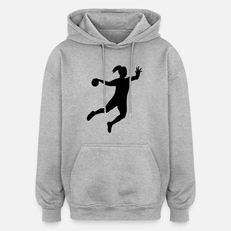 HaBa_7 - Sweat à capuche oversize unisexe - gris chiné