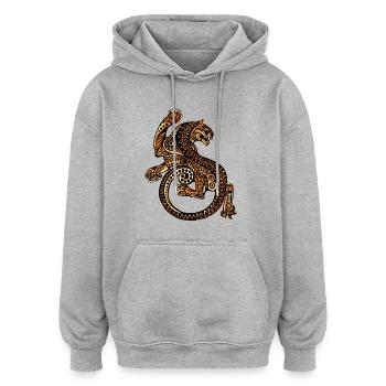 Jaguar - Oversized Unisex Hoodie - Grau meliert - Vorne - Noah (186cm)