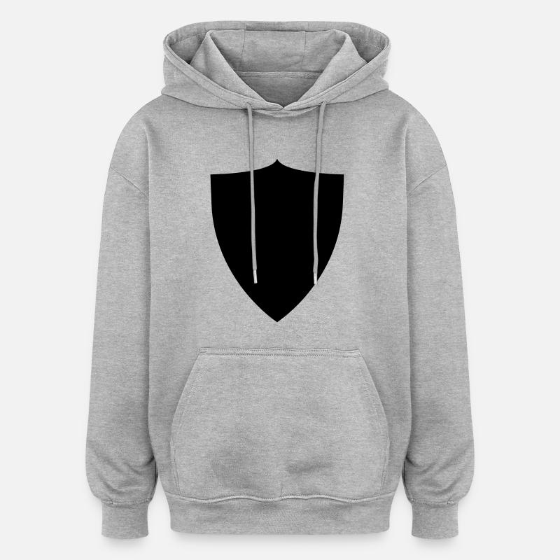 Schild 7 - Sweat à capuche oversize unisexe - gris chiné