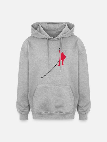 Bergsteiger Climbing Shir - Oversized Unisex Hoodie - Grau meliert