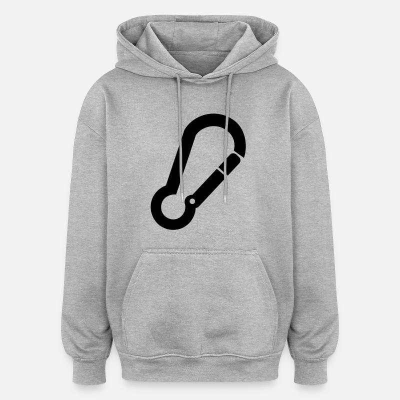 Klettern - Oversized Unisex Hoodie - Grau meliert