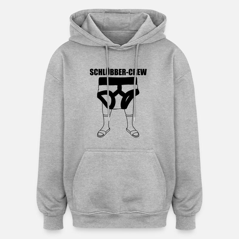 weisseSocken - Oversized Unisex Hoodie - Grau meliert