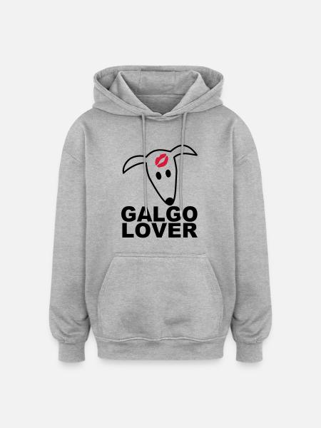 Galgolover - Oversized Unisex Hoodie - Grau meliert