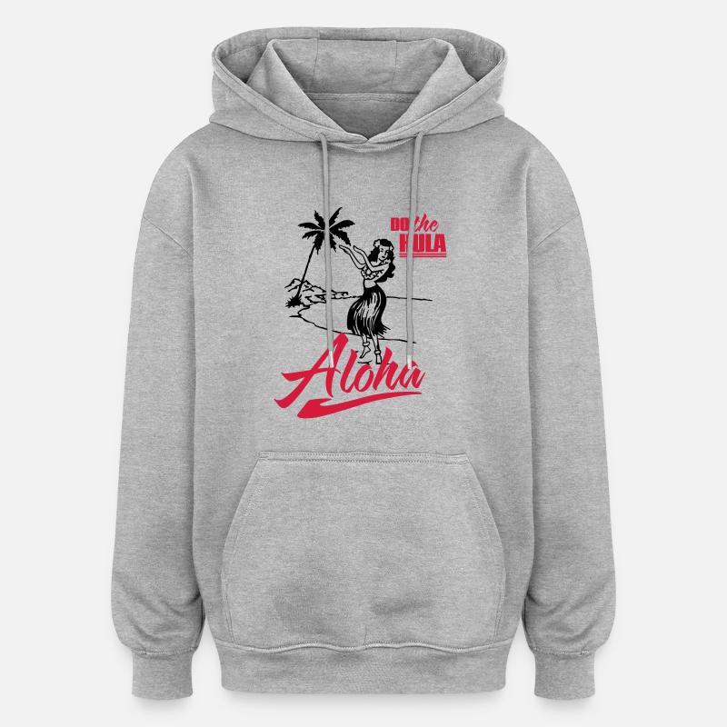 Aloha - Sweat à capuche oversize unisexe - gris chiné
