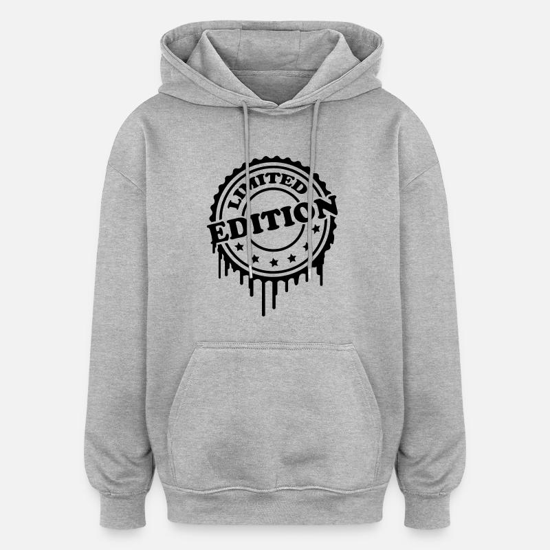 Limited Edition Graffiti - Oversized Unisex Hoodie - Grau meliert