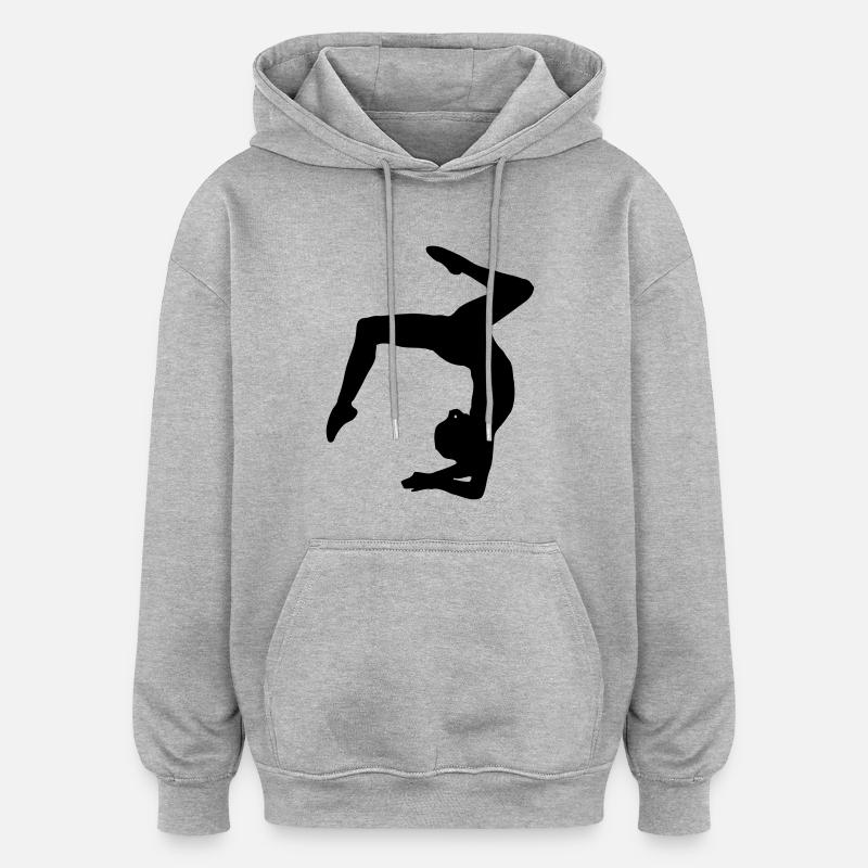 Turnerin Bodenturnen Kunstturnen - Oversized Unisex Hoodie - Grau meliert