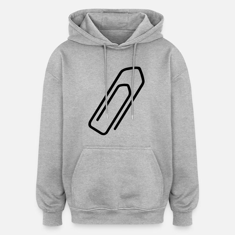 Trombone - Sweat à capuche oversize unisexe - gris chiné