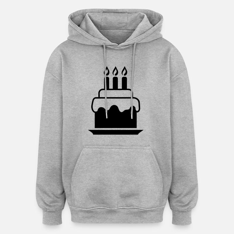 Tarte - Sweat à capuche oversize unisexe - gris chiné