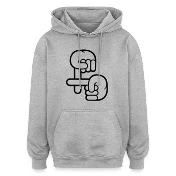 Cross character evil hell satan comic satanist han - Oversized Unisex Hoodie - heather grey - Front - Noah (186cm)