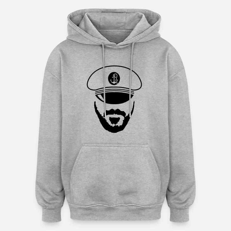 matrose_01 - Sweat à capuche oversize unisexe - gris chiné