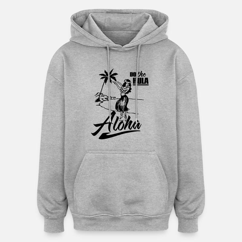 Aloha - Sweat à capuche oversize unisexe - gris chiné
