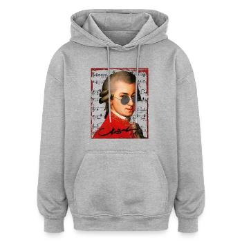 Wolfgang Amadeus Mozart - Oversized Unisex Hoodie - heather grey - Front - Noah (186cm)