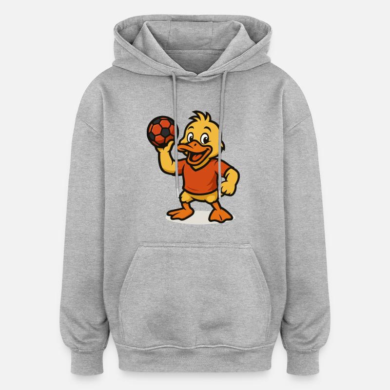 Handball Canard - Sweat à capuche oversize unisexe - gris chiné