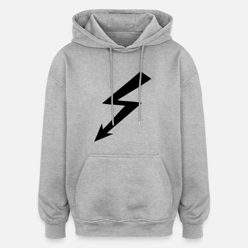 Blitz - Oversized Unisex Hoodie - Grau meliert