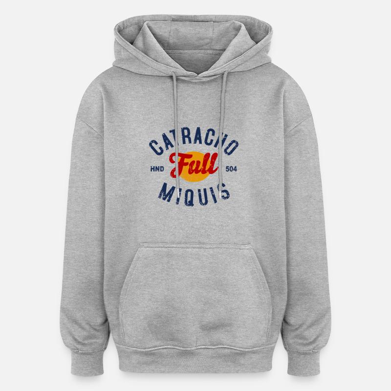 COMPLET catracho Miquis - Sweat à capuche oversize unisexe - gris chiné