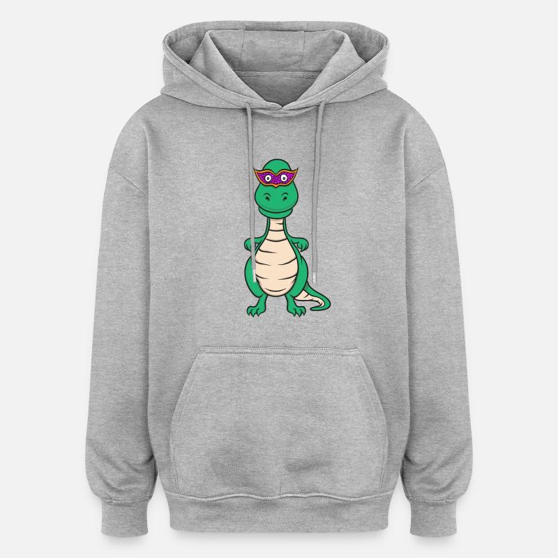 Dinosaur T-Rex Carnival Carnival Gift - Oversized Unisex Hoodie - heather grey