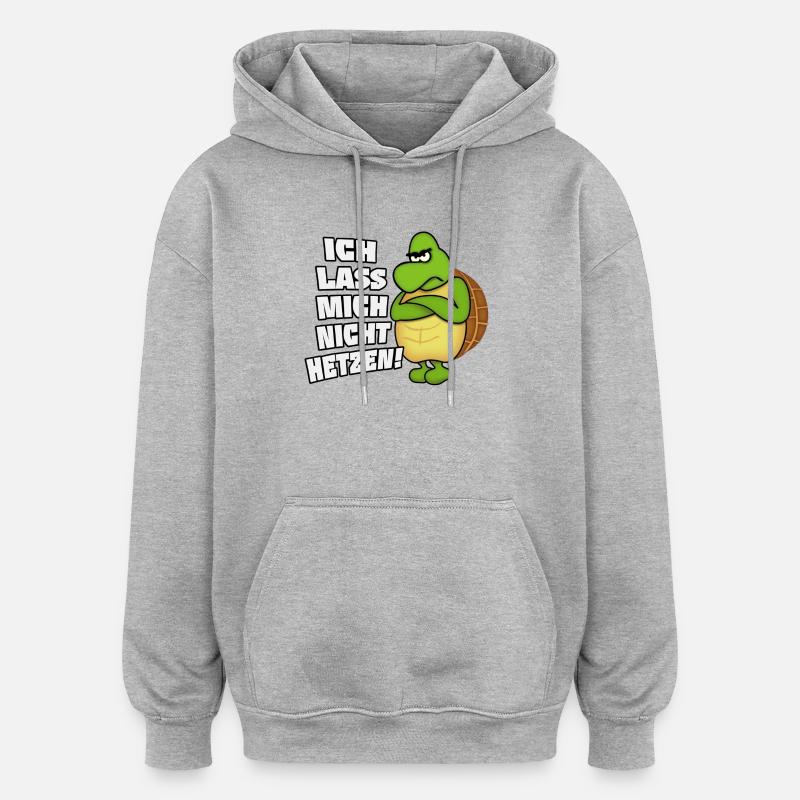 Je me laisse pas précipiter! - Sweat à capuche oversize unisexe - gris chiné