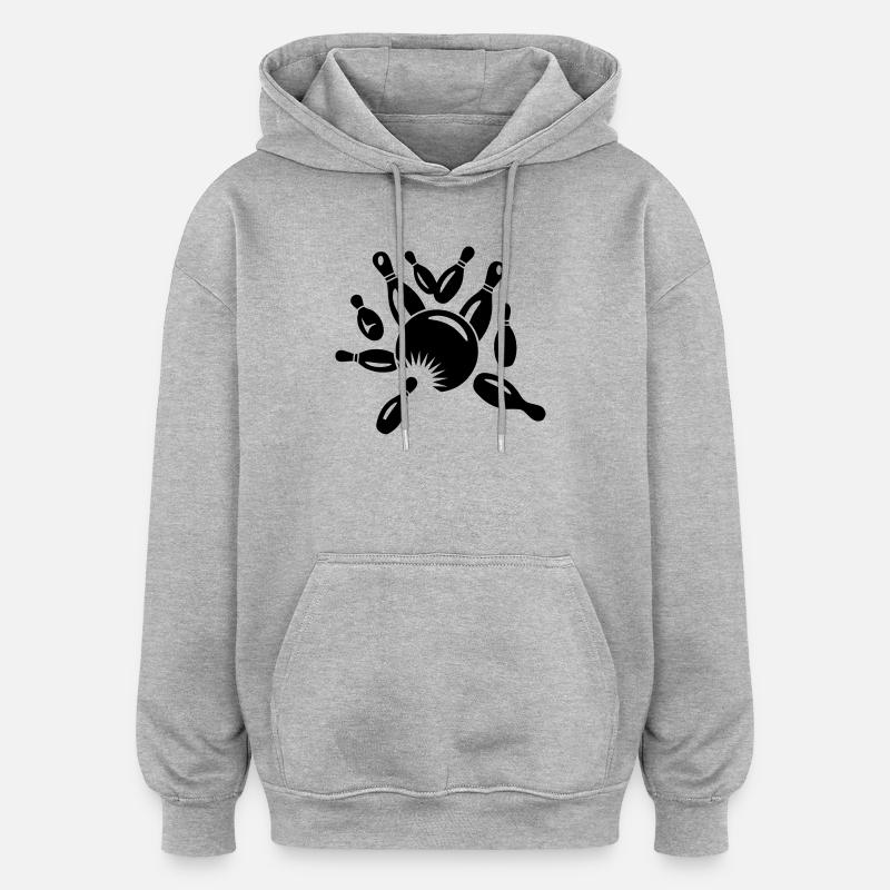 Kegel und Kugel - Oversized Unisex Hoodie - Grau meliert