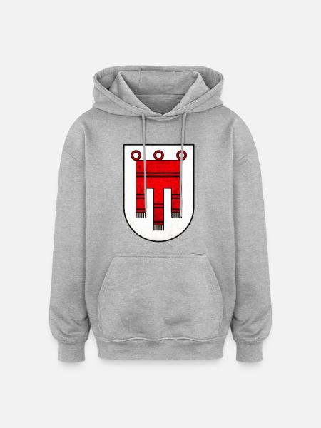 Vorarlberg - Sweat à capuche oversize unisexe - gris chiné
