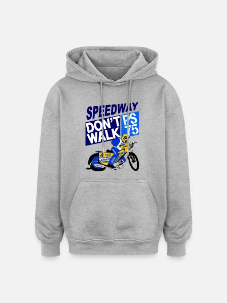 Speedway - Sweat à capuche oversize unisexe - gris chiné