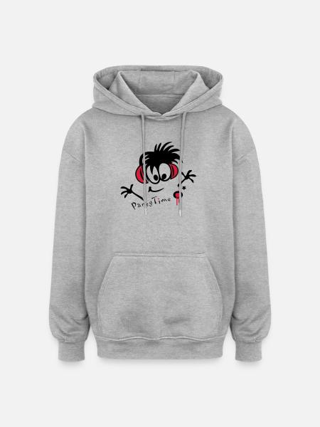DJ, Disco, Party - Oversized Unisex Hoodie - Grau meliert