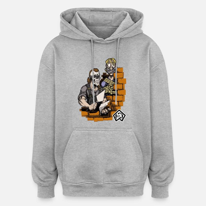 Bricklayer, master mason, craftsman, construction technician - Oversized Unisex Hoodie - heather grey