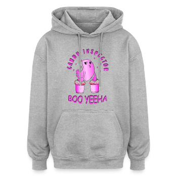 Candy Inspector - Oversized Unisex Hoodie - heather grey - Front - Noah (186cm)